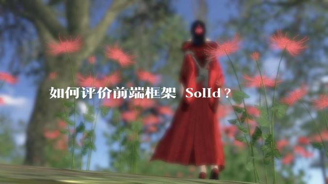 如何评价前端框架 Solid?