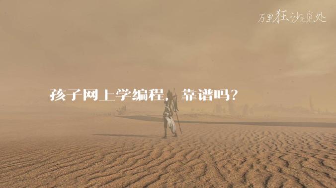 孩子网上学编程，靠谱吗？